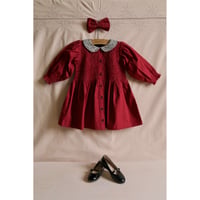 Bonjour  Tunique with hair clip red wine dot print