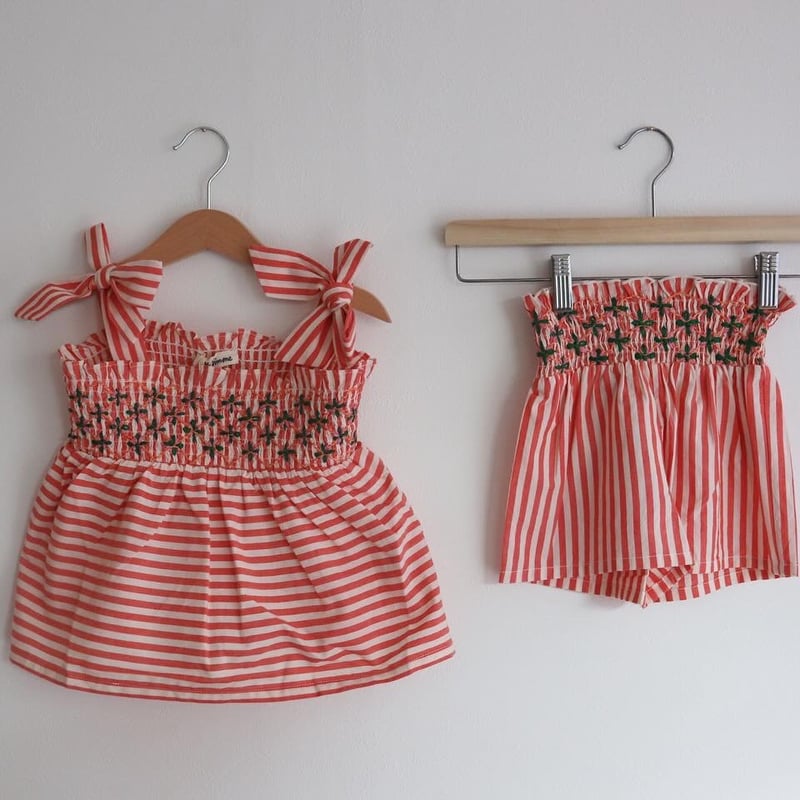 hello Simone Carlota short Stripes Nasturnium