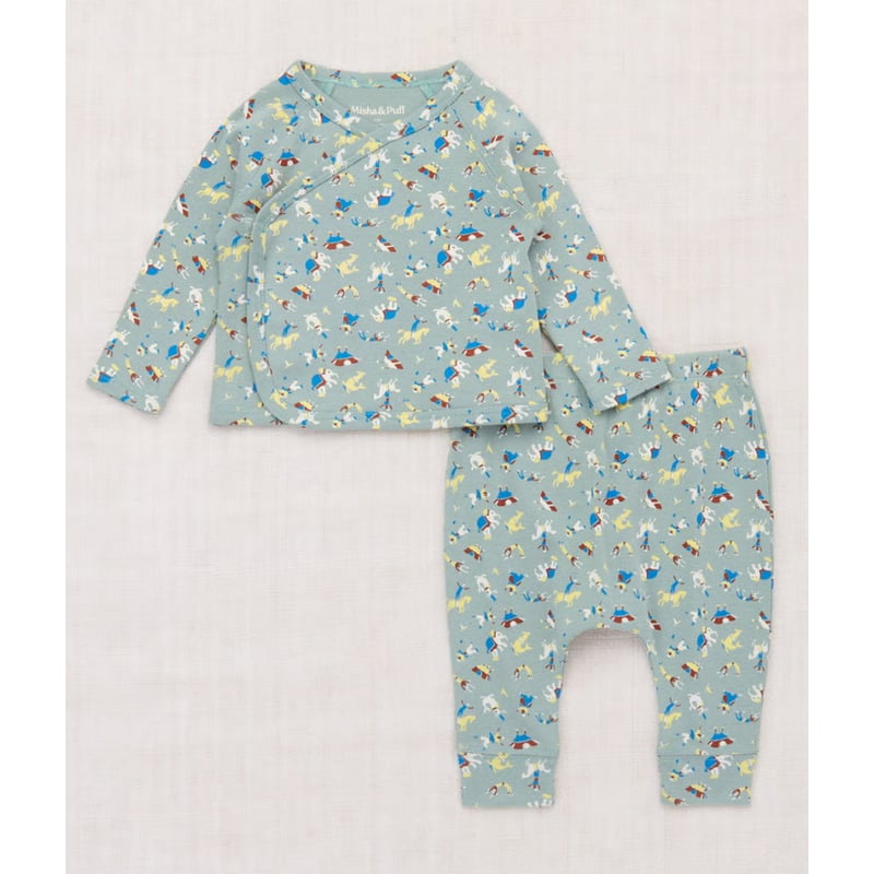 Misha&puff 新品　6-9m Misha&Puff Baby Wrap Set 6-9M(Overcast Circus)