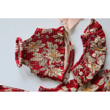 Bonjour  Swimsuit Gaughin print - Vanilla dyed light canvas