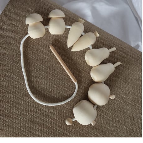 wooden toys lacing fruits&vegetable