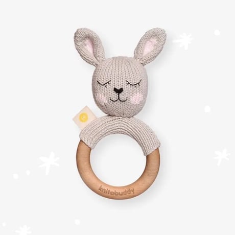 Knit a Buddy RABBIT teether