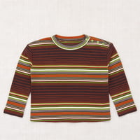 Misha&Puff  Long Sleeve Boxy Top (Raisin Patio Stripe)