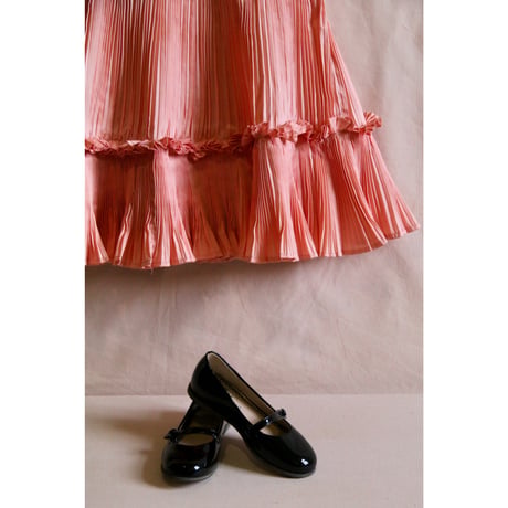 Bonjour  Dress pleated nude taffetas