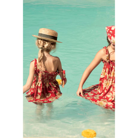 Bonjour  Short & top set Gaughin print - Vanilla dyed light canvas