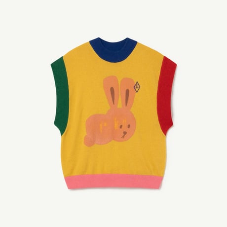 The Animals Observatory  Parrot Kids Vest Yellow Rabbit