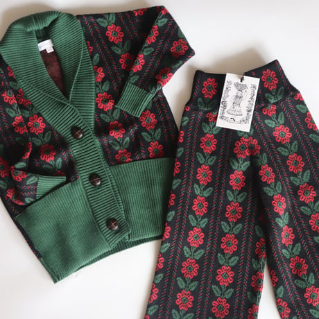Bonjour  Red Flower pants