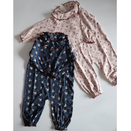Misha&Puff  BABY PIERROT ONESIE (CANDYFLOSS CAT & MOUSE)