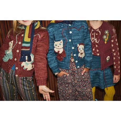 Misha&Puff  Three Little Kittens Cardigan (Madder Root)