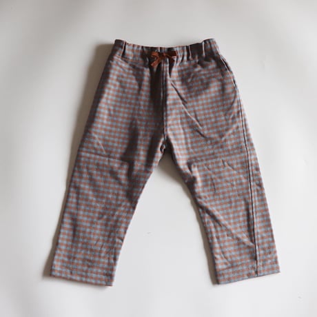 CARAMEL   LEDA TROUSER  brownbluecheck