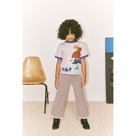 Misha&Puff  FARM APPLIQUE TEE (MIST)