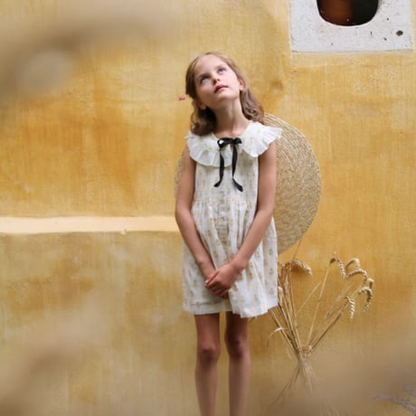 Bonjour   Ibiza top+hairclip flowers lurex ecru chanderi