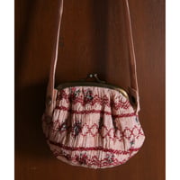 Bonjour  Wallet bag Pink Garden flowers print