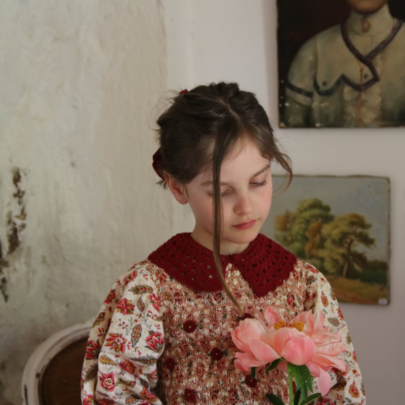 ワンピース 2025aw bonjourdiary smock blouse&collar BONJOUR DIARY 「Handsmock Blouse With Removable Crochet