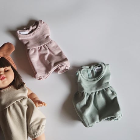 minikane  DOLL CLOTHES Barboteuse noa en molleton(3color)