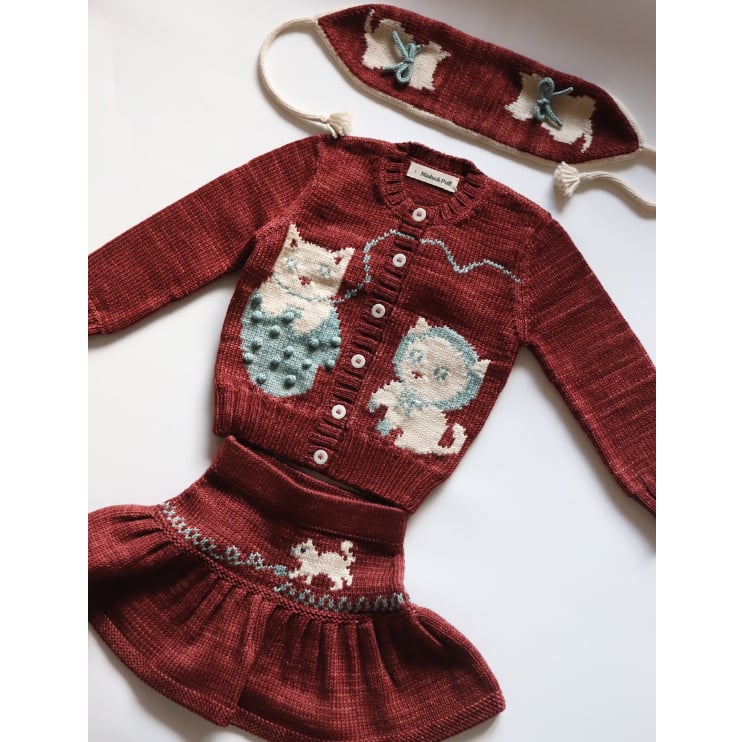 Misha&Puff Three Little Kittens Cardigan (Madd