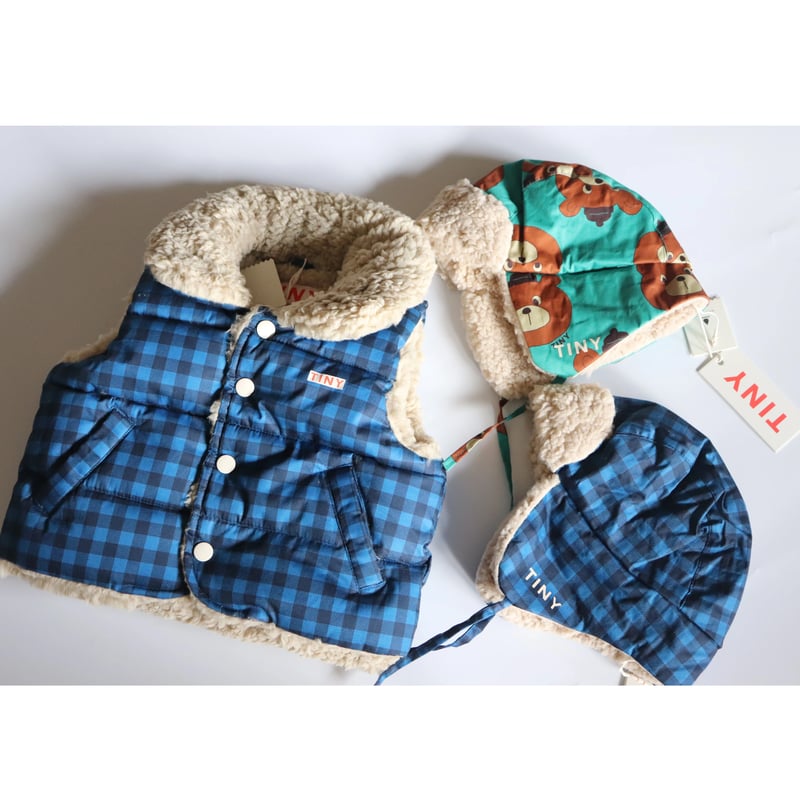 TINYCOTTONS vichy padded vest | hanakao