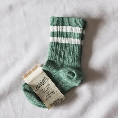 Collegien  Ribbed Varsity Crew socks (Celadon)