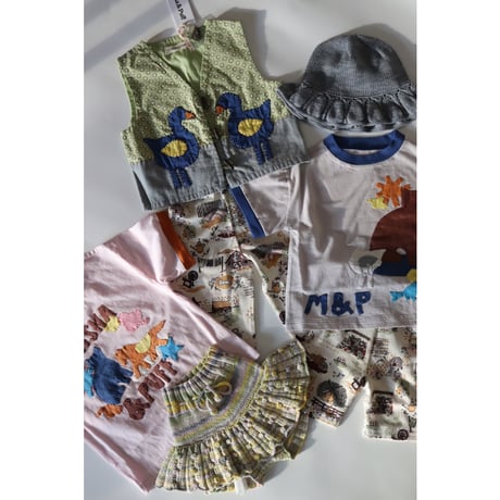 Misha&Puff  FARM APPLIQUE TEE (MIST)