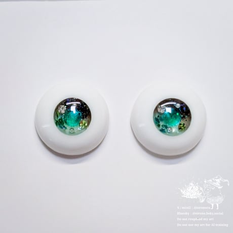 [Sweet Palette]チョコミント-ミントブーケ-＊13～15mm【レジンアイ】