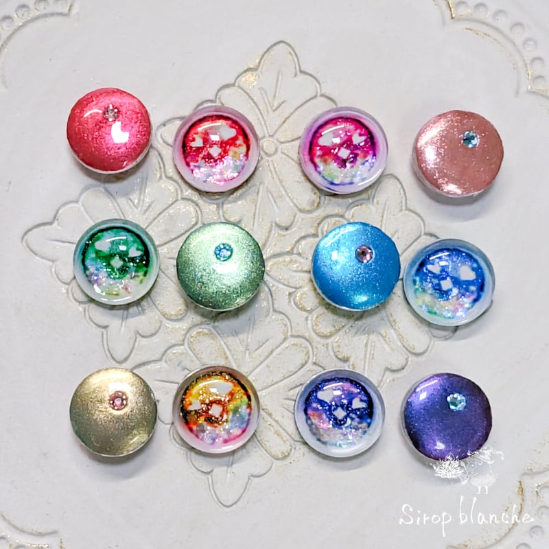 10mm(虹彩大) あの日の空【カボションアイ】 | Sirop blanche