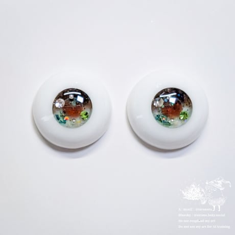 [Sweet Palette]チョコミント-カカオティアラ-＊8～12mm【レジンアイ】
