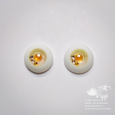 『淡あわドロップ』ハニーレモン/13～15mm【レジンアイ】