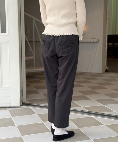 【3L】back ribbon pants