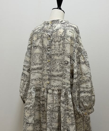 【3L】SU-chan journey linen  one-piece・cream