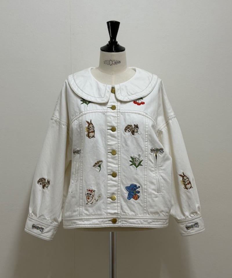 M】fortune embroidery denim jacket | yukiemon g