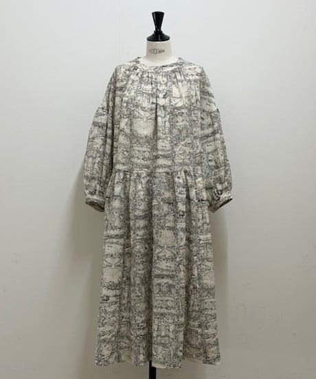 【3L】SU-chan journey linen  one-piece・cream