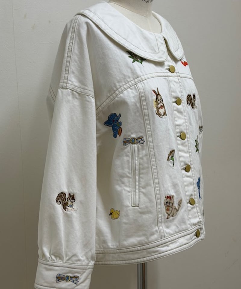 M】fortune embroidery denim jacket | yukiemon g