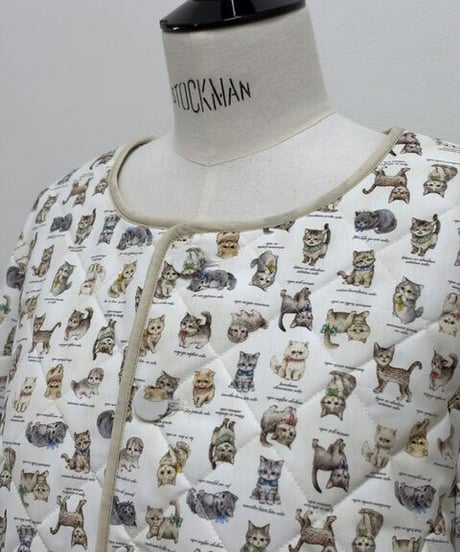 【M】GARACHIGAI quilting  blouson・kitten