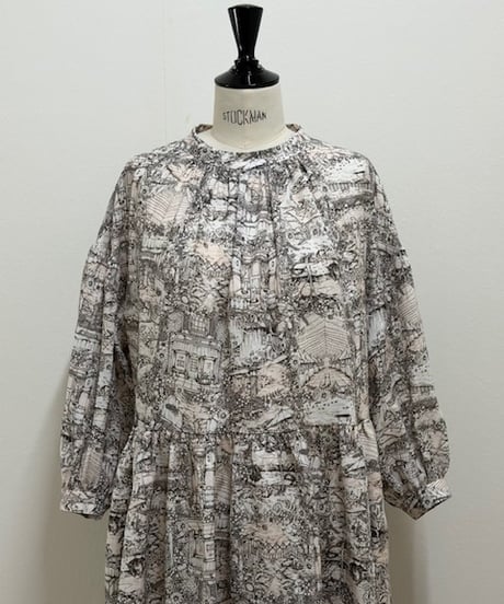 【3L】SU-chan journey linen  one-piece・light pink