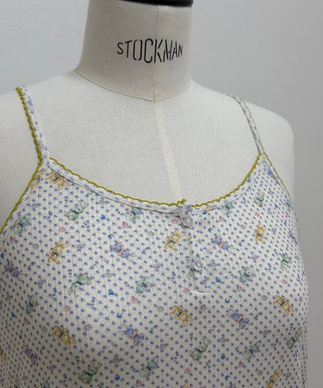 【M】bunny pattern mesh camisole