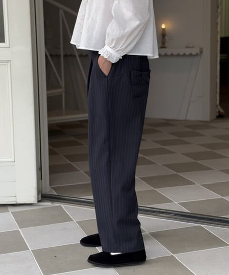 【3L】back ribbon pants