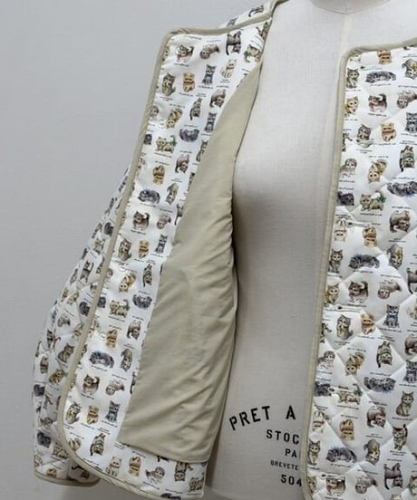 【M】GARACHIGAI quilting  blouson・kitten