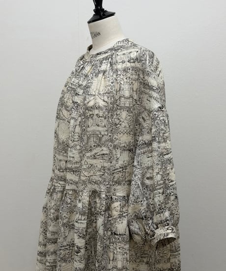 【3L】SU-chan journey linen  one-piece・cream