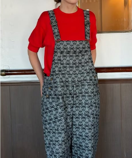 【3L】  teddy denim salopette
