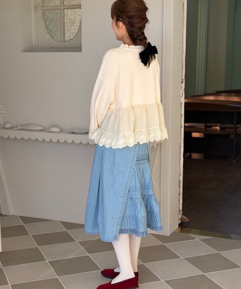 3L】lace sweat pullover | yukiemon global