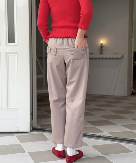 【3L】back ribbon pants