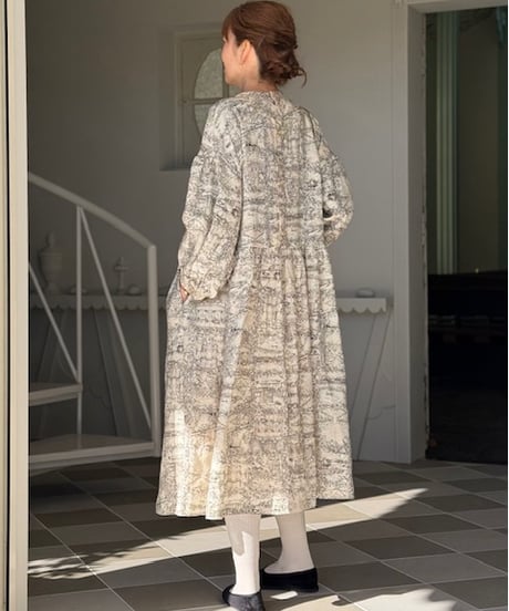 【3L】SU-chan journey linen  one-piece・cream