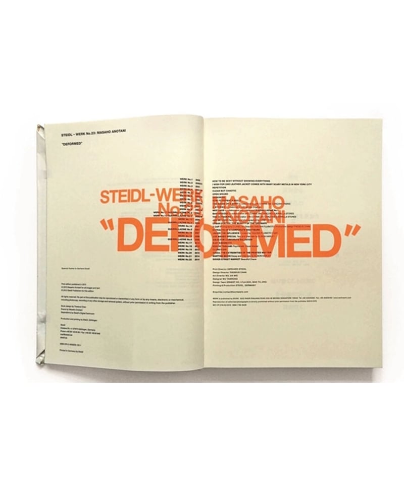 STEIDL-WERK No.23: MASAHO ANOTANI Deformed | 安野