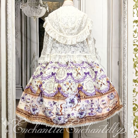 【America and Europe 】Violet Blossom Tea Party Tiered JSK