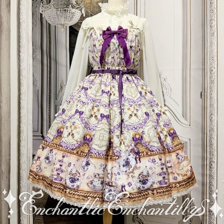 【America and Europe 】Violet Blossom Tea Party Tiered JSK