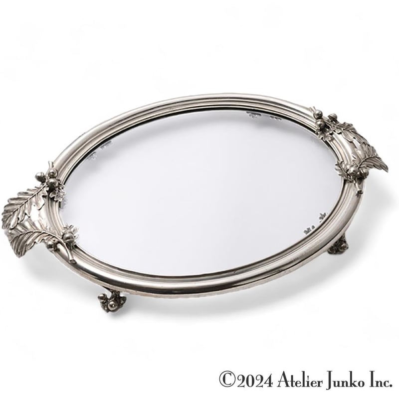 トレー ガラス オーバル エコン＆オーク Tray Glass Oval Acorn & Oa