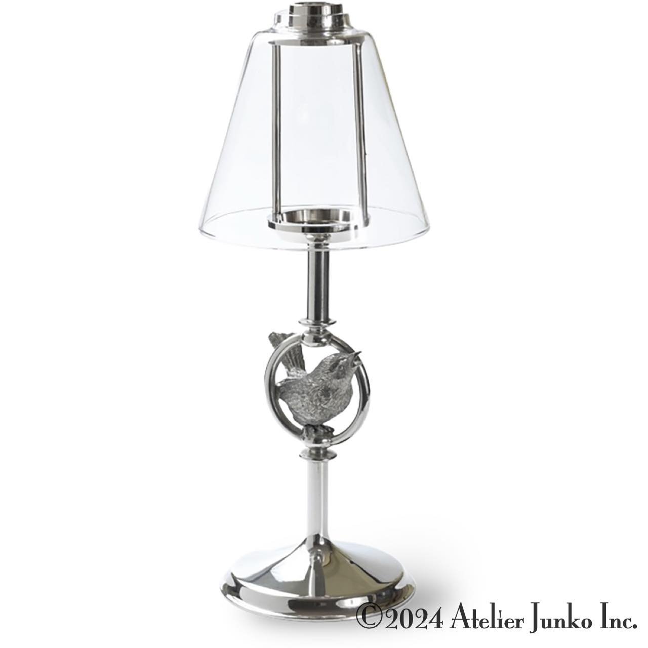 ティーキャンドルスタンド グラスシェード バード Candle Stand Glass