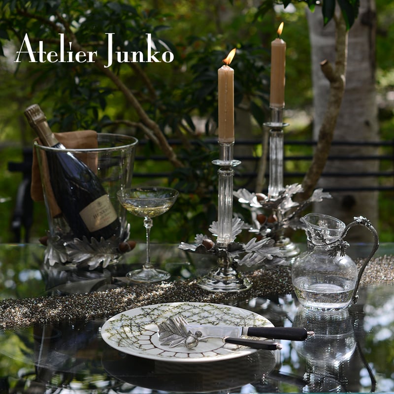 キャンドルスタンド グラス エコン＆オーク S Candlestick Acorn & Oak