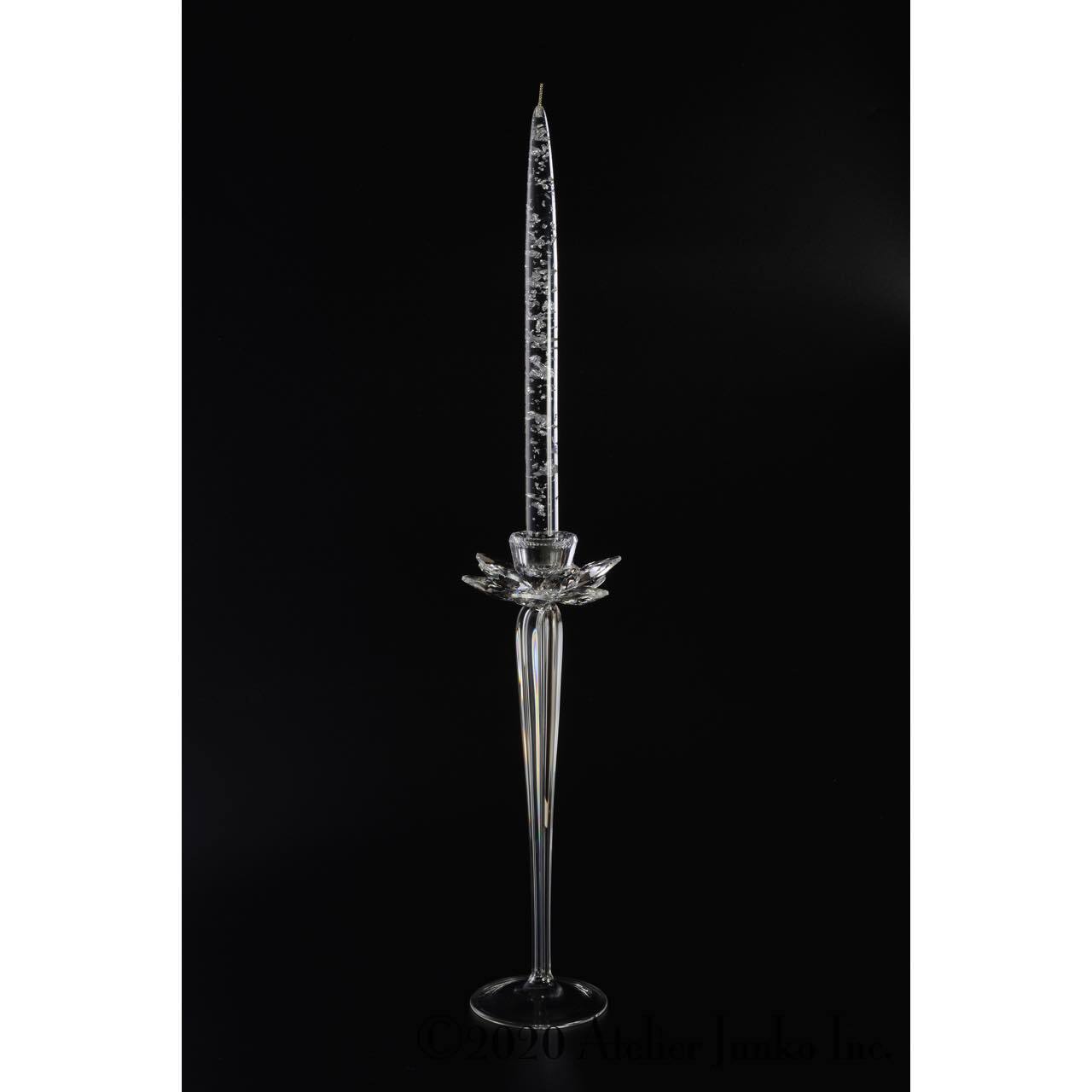 キャンドルスタンド クリスタル フラワー Candle stand crystal flowe