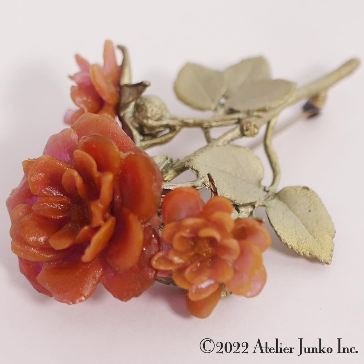 ローズレッド ブローチ | Atelier Junko EC shop